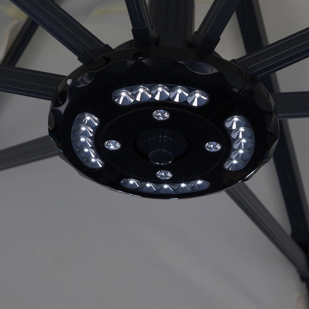 Lampada led per ombrelloni, nero