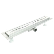 Canalina di scarico doccia in acciaio inox  120 cm x 7 mod. Onda