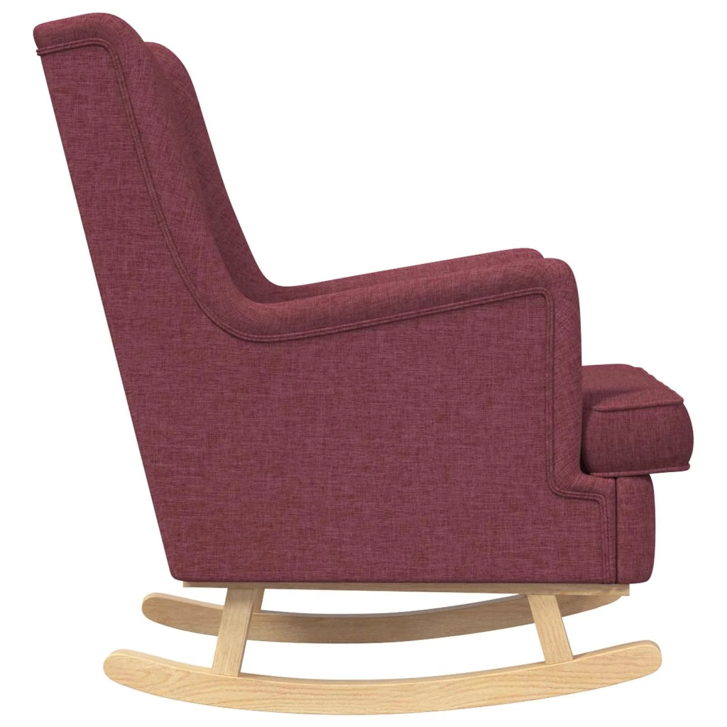 Sedia a dondolo Rosso Vino 62 x 80 x 85 cm Tessuto 42029965