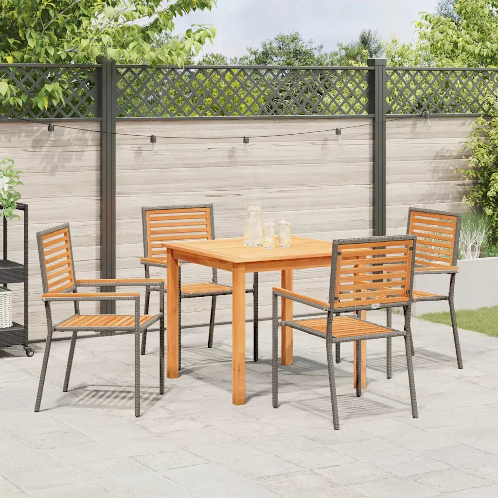 Set da Pranzo per Giardino 5 pcs Grigio 3365515