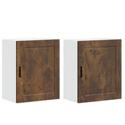 Pensili da Cucina | Mobile da Cucina 2 pz Porto Rovere Fumo in Legno Multistrato