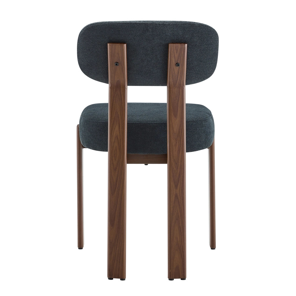 Set 4 Sedie da Pranzo Imbottite ¨C MINIMAL ¨C Tessuto Lino, Schienale Curvo, Stile Moderno