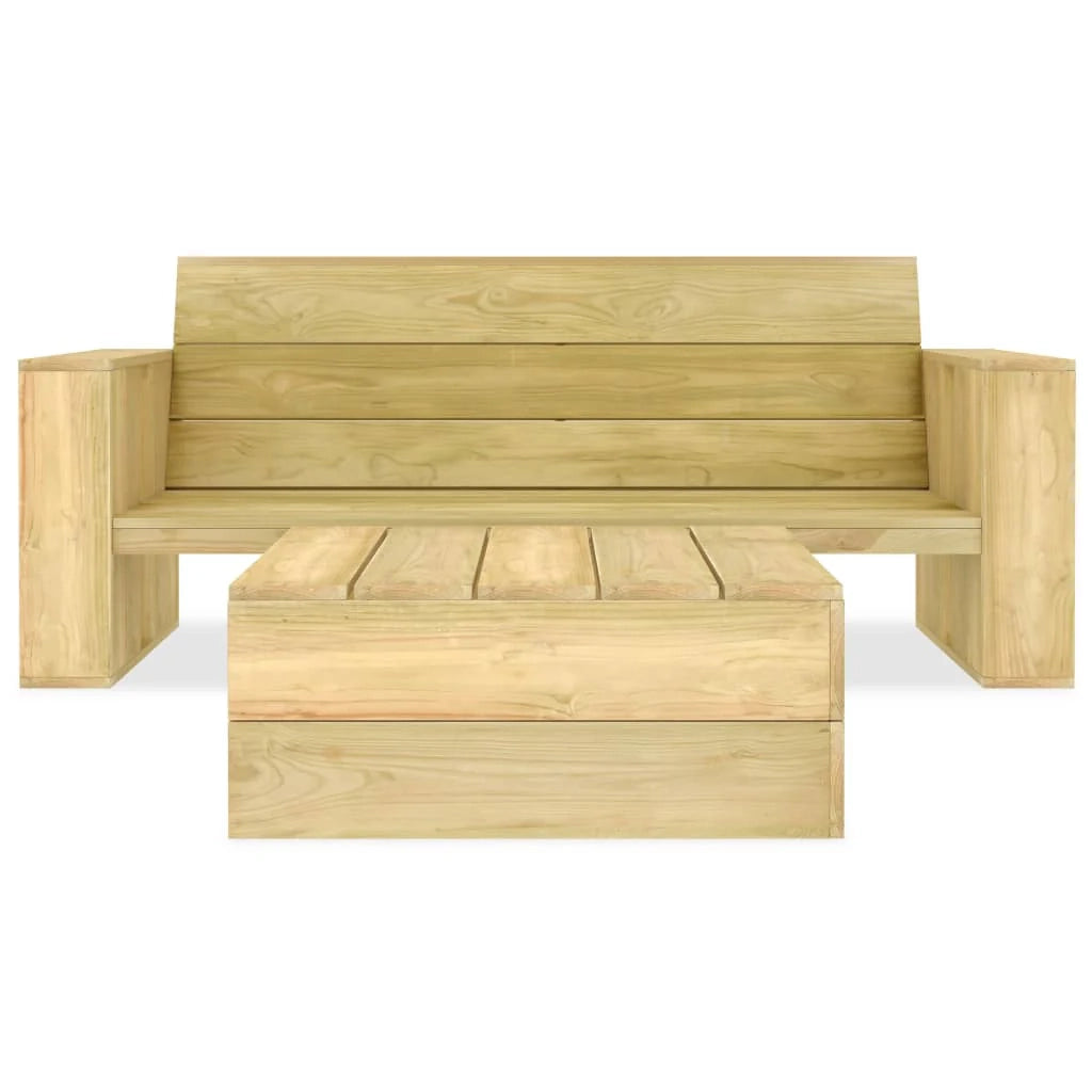 Set di mobili da giardino mobili da esterno set da 3 pezzi legno di pino impregnato 02_0016025