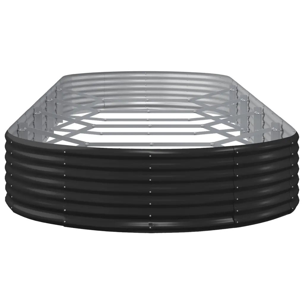 Vaso Giardino Acciaio Verniciato Polvere 450x140x36cm Antracite cod mxl 66640