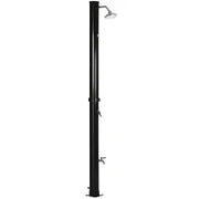 Doccia Solare da 20L con Rubinetto Inferiore e Temperatura Regolabile, in Lega di Zinco, 15.5x15.5x222 cm, Nero