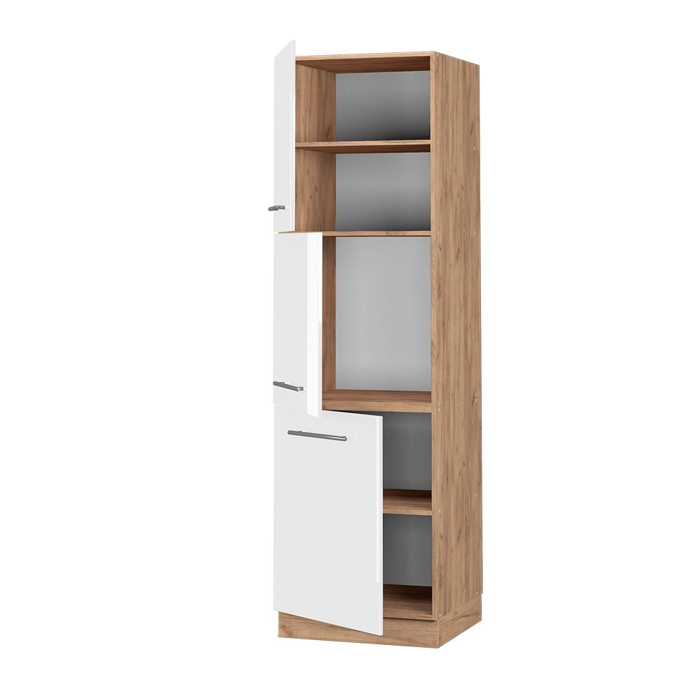 Vicco Mobile per forno da incasso Bianco lucido 60 cm