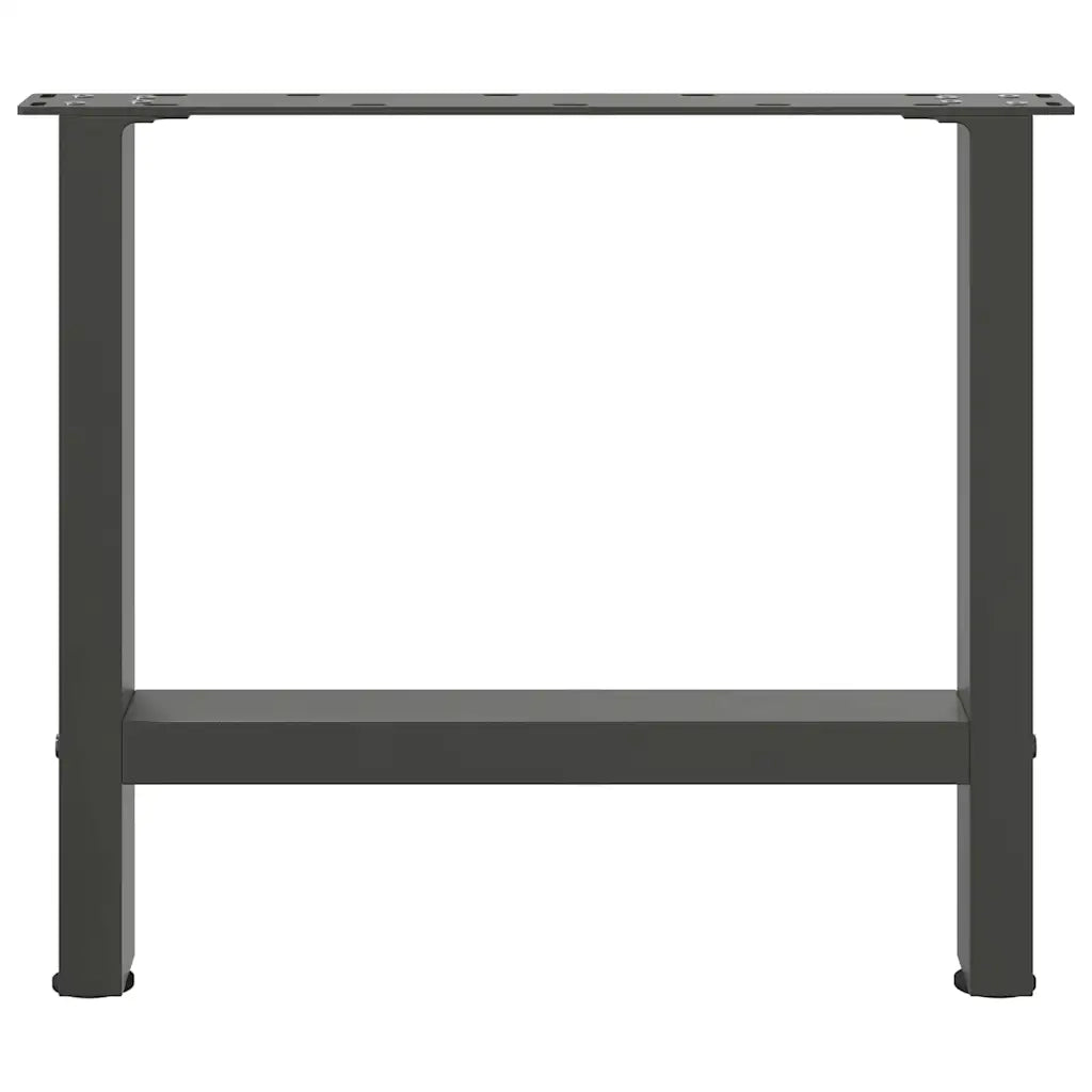 vidaXL Gambe per Tavolino da Caffè Antracite 2 pz 60x(42-43) cm Acciaio