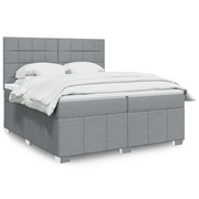 Giroletto a Molle con Materasso Grigio Chiaro 200x200cm Tessuto 3294075