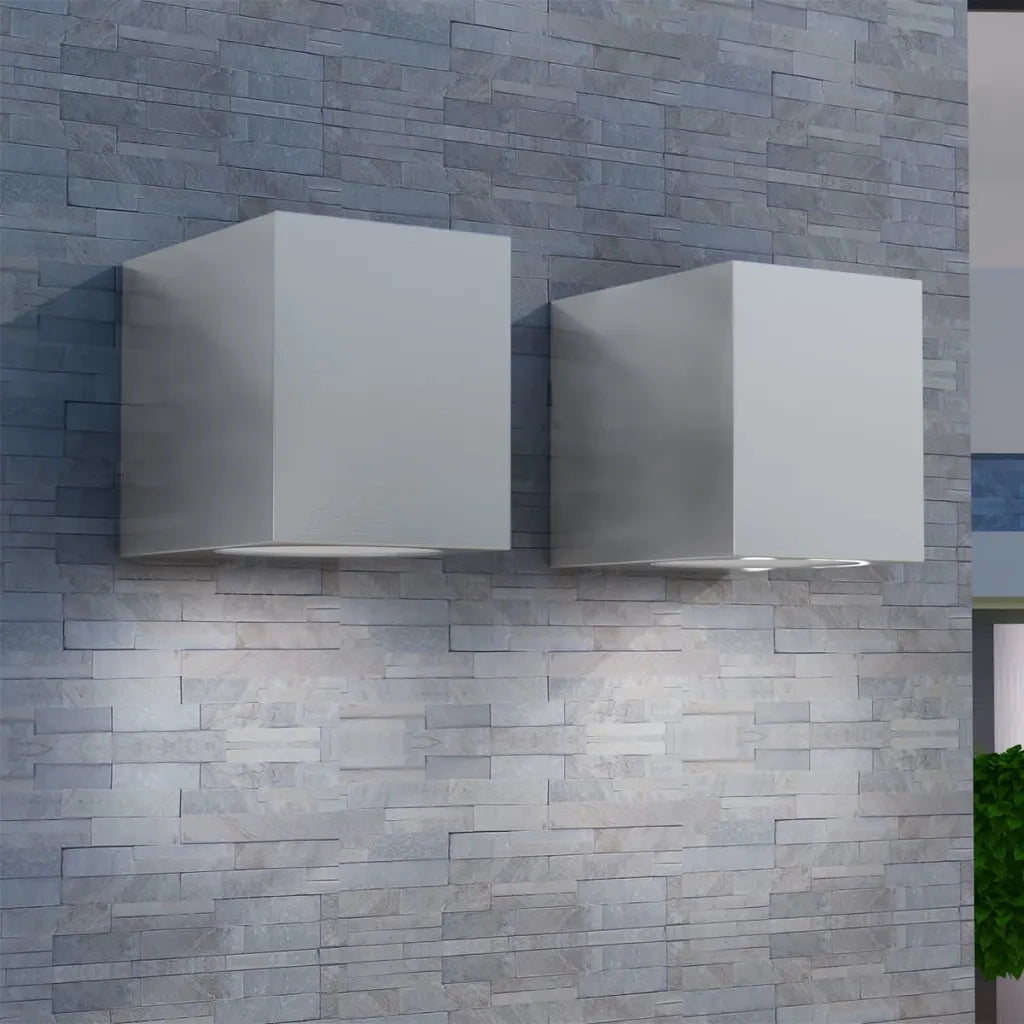 Luce da Parete per Esterno a Cubo 2 pz cod mxl 63291