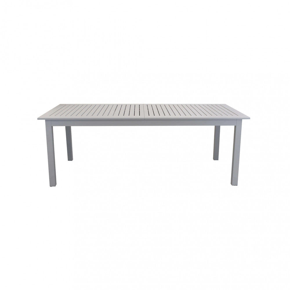 Tavolo Cuba Allungabile 220/280x100x75 h cm in Alluminio Tortora