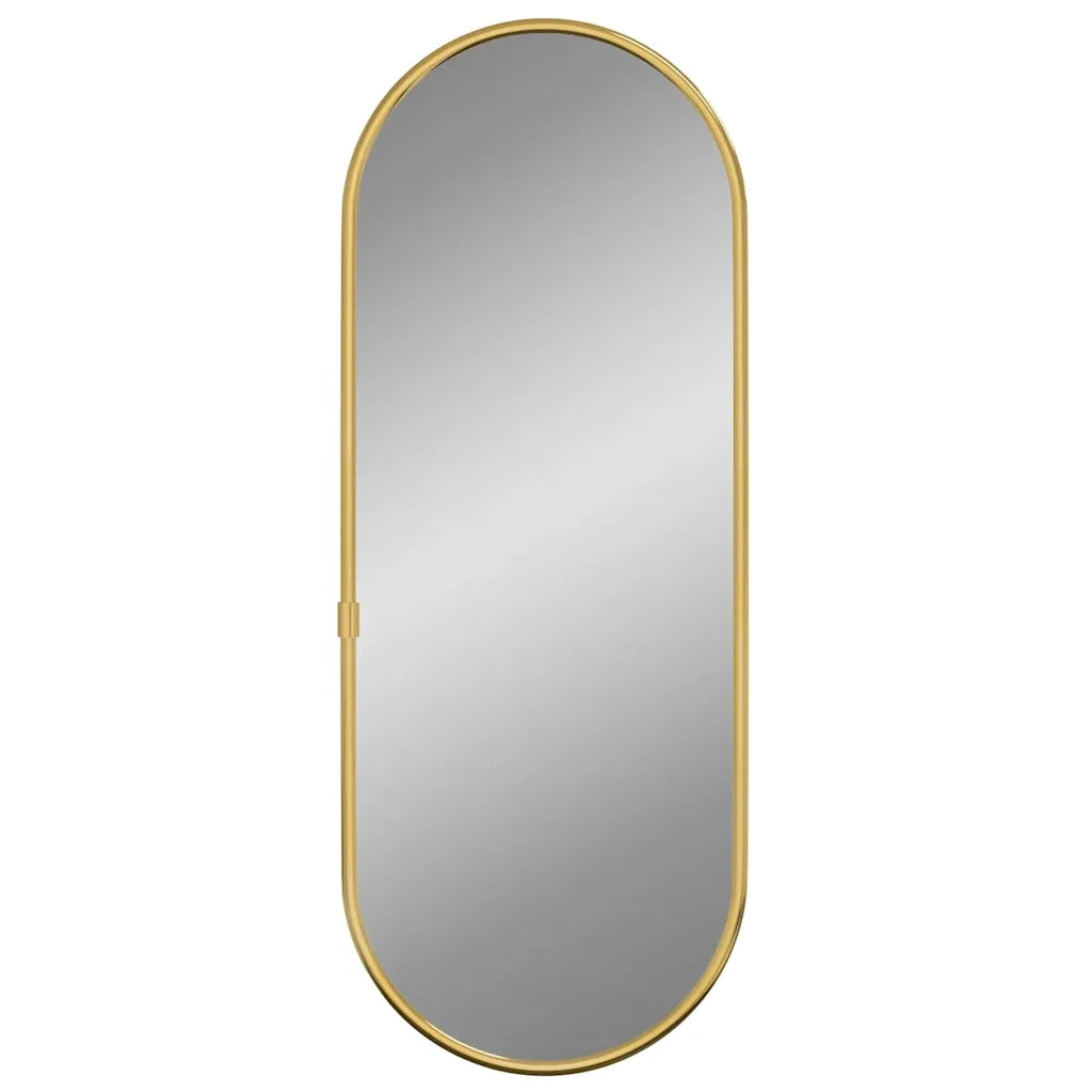 Specchio da Parete Dorato 40x15 cm Ovale 348195