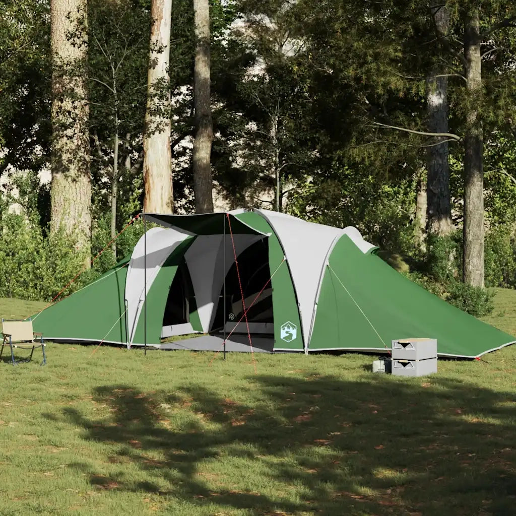vidaXL Tenda da Campeggio a Cupola per 6 Persone Verde Impermeabile