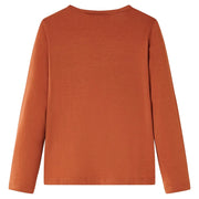 Maglietta da Bambina a Maniche Lunghe Cognac 116 14341