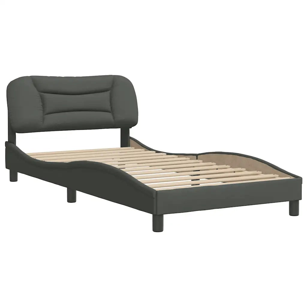 Giroletto senza Materasso Hvar Grigio Scuro 100x200 cm Tessuto