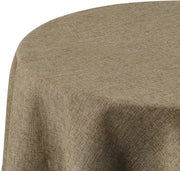 Tavolo in Lino Laminato Copertura Tavolo Lavabile Coperture Tavolo Effetto Lotus Coperture Tavolo Idrorepellenti per Sala da Pranzo Cucina Salotto, Circolare, 140cm, Tavacco, 1 Pezzo