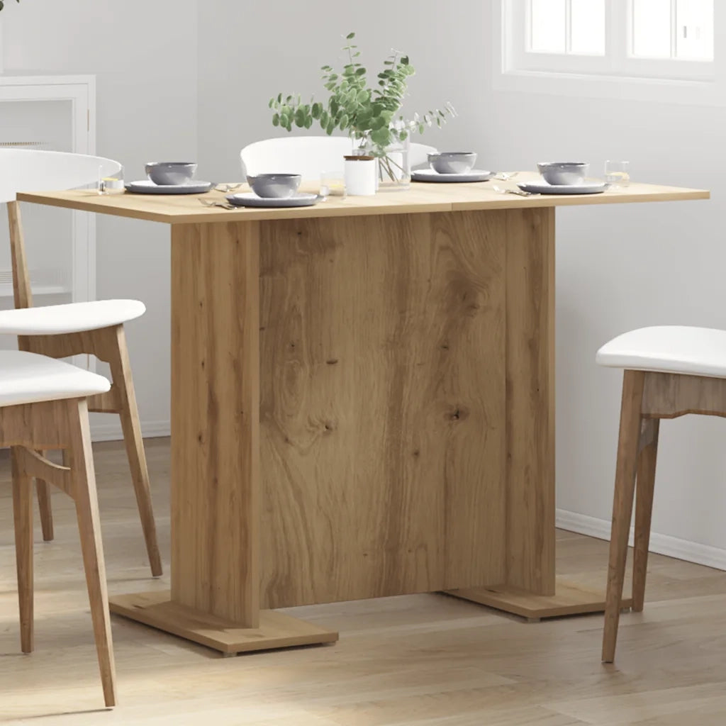 Tavolo Pranzo | Tavolo da cucina Rovere Artigianale 110x60x75 cm Legno Multistrato