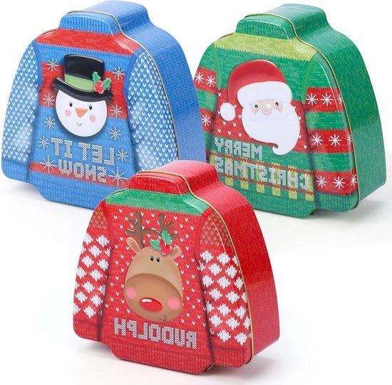 Tromba di Natale in 3 forme - Tromba metallica per Babbo Natale, albero di Natale e renna - Per biscotti natalizi e dolci.
