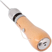 Kit Professionale per Lavorazione della Pelle - Puntaspilli in Acciaio - Aghi in Acciaio - Lavorazione della Pelle DIY - Incluso Aghi Rettilinei e Curvi - Materiali di Alta Qualità