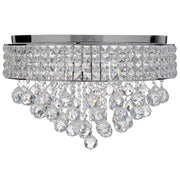 Lampadario in ferro argentato con finitura cromata Lampada a sospensione con cristalli Illuminazione in stile glamour Soggiorno Sala da pranzo