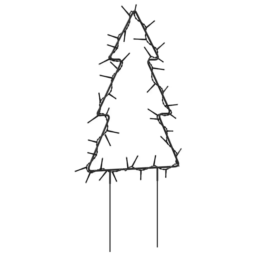 Decorazioni Luminose Natalizie Picchetti 3pz Albero 50LED 30cm 357720
