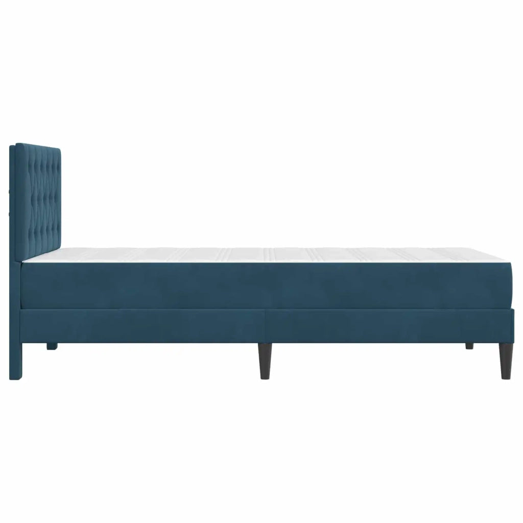 Struttura letto con materasso Blu 100 x 200 cm Velluto 3415035