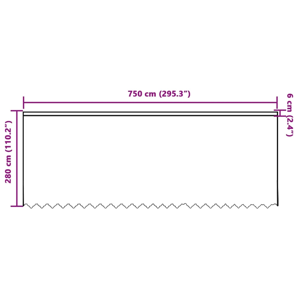 Tenda in Pizzo con tende Bianco 280 x 750 cm Poliestere 4107837