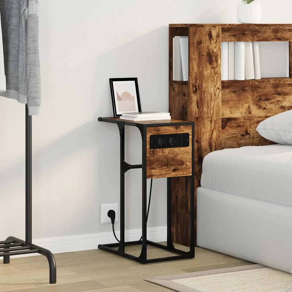 Armadio da Notte Rovere fumé 41,5 x 26 x 60,5 cm 859602