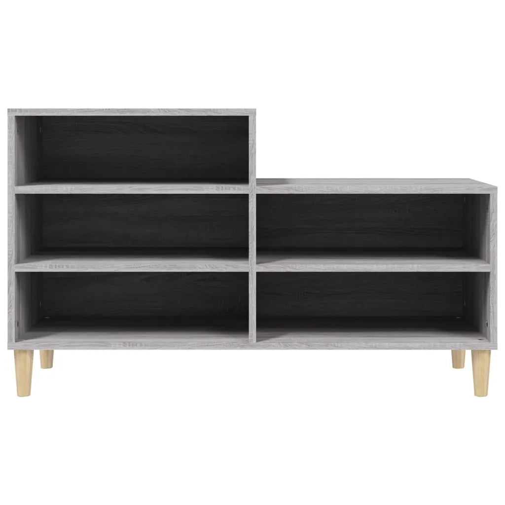 Scarpiera-Scaffale per scarpe Grigio Sonoma 102x36x60 cm in Legno Multistrato 763428
