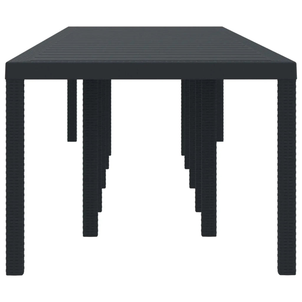 Tavolo da Giardino Antracite 350 x 100 x 74 cm polyrattan