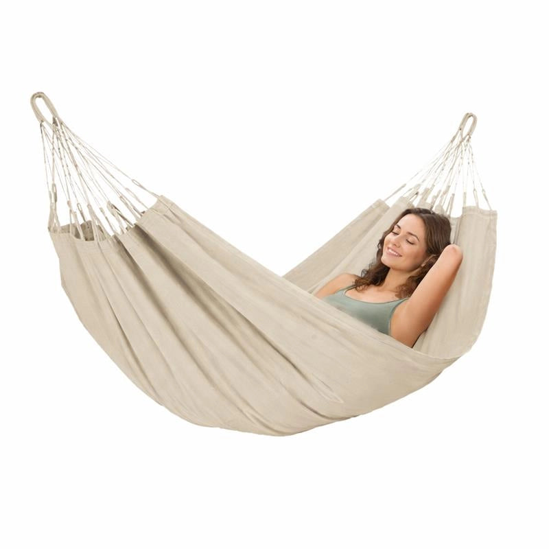 AMACA IN COTONE FLEXY PORTATA 120 KG BEIGE DIMENSIONI 200 X 100 CM