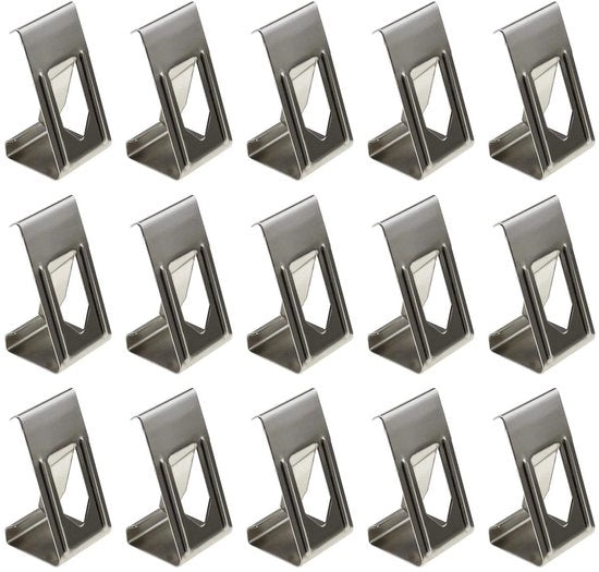 Clip per vetrata 50 pezzi - Clip per letto - 3D Printer - Metallo - Argento - Facile da installare