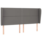 Testiera | Testata ad Orecchio Grigio 203x23x118/128cm in Similpelle