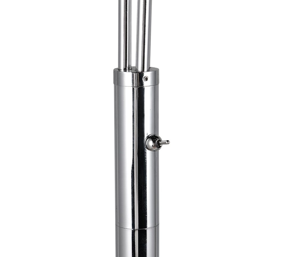 Piantana 3 diffusori, metallo e vetro, cromo, H200 cm, Paxton