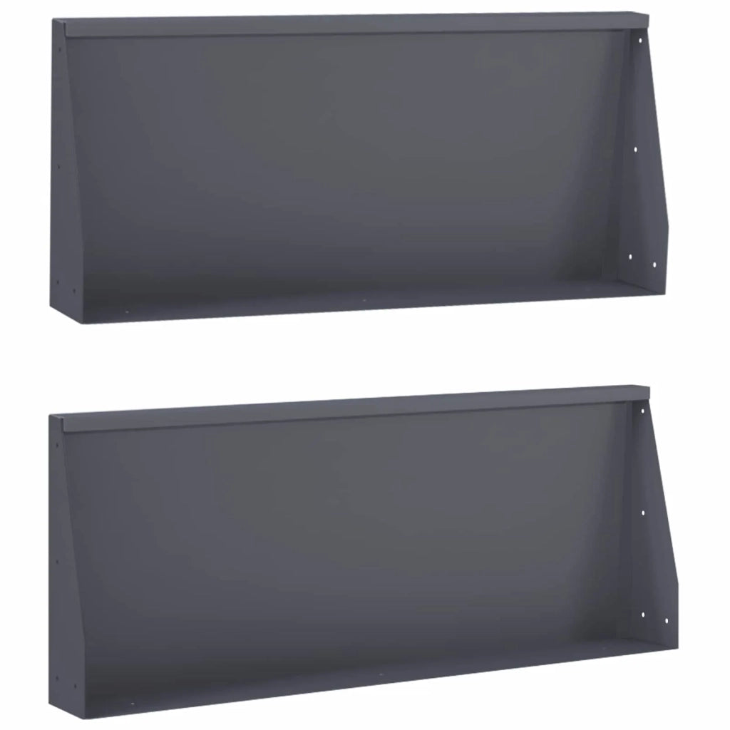 Muro di contenimento 2 pz 100 x 12 x 50 cm Acciaio Antracite 8015152