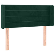 Testiera | Testata ad Orecchio Verde Scuro 103x16x78/88 cm in Velluto