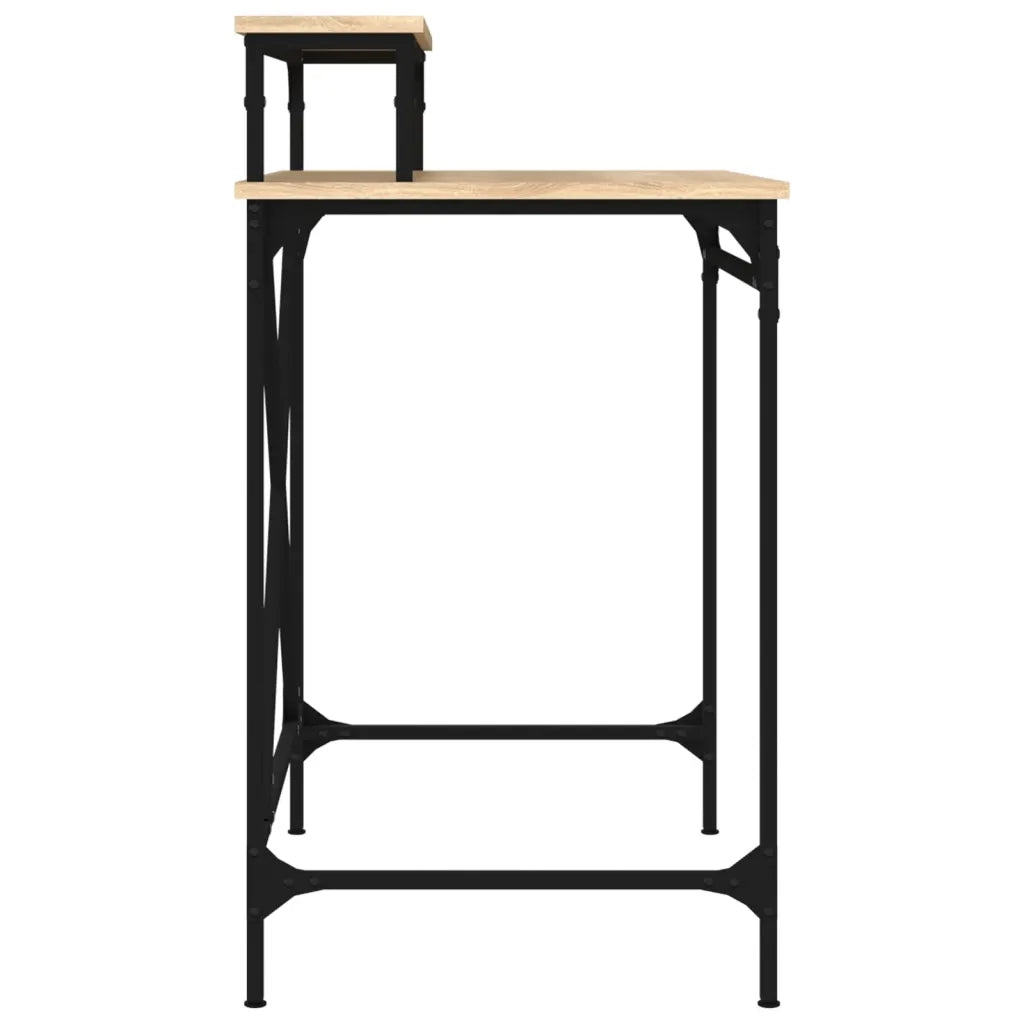 Scrivania Rovere Sonoma 80x50x90 cm Legno Multistrato e Ferro 826705