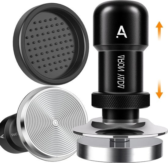 Tampone espresso da 53 mm in acciaio inossidabile con manico a mano