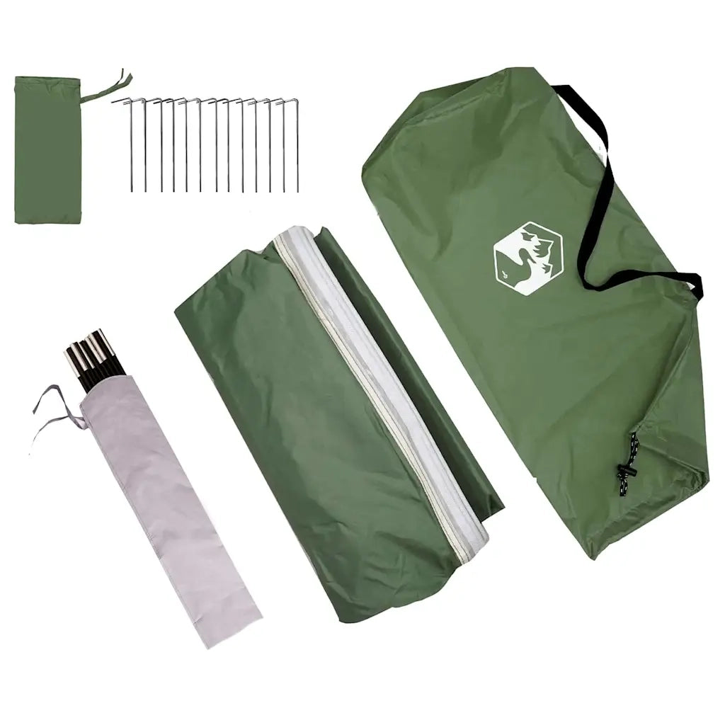 vidaXL Tenda con tetto Verde e Nero 285 x 255 x 245 cm Poliestere