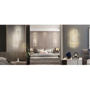 Trade Shop - Applique Led Da Parete 32w 2 Rettangoli Aperti Luce Calda Fredda Naturale Aq25-b -