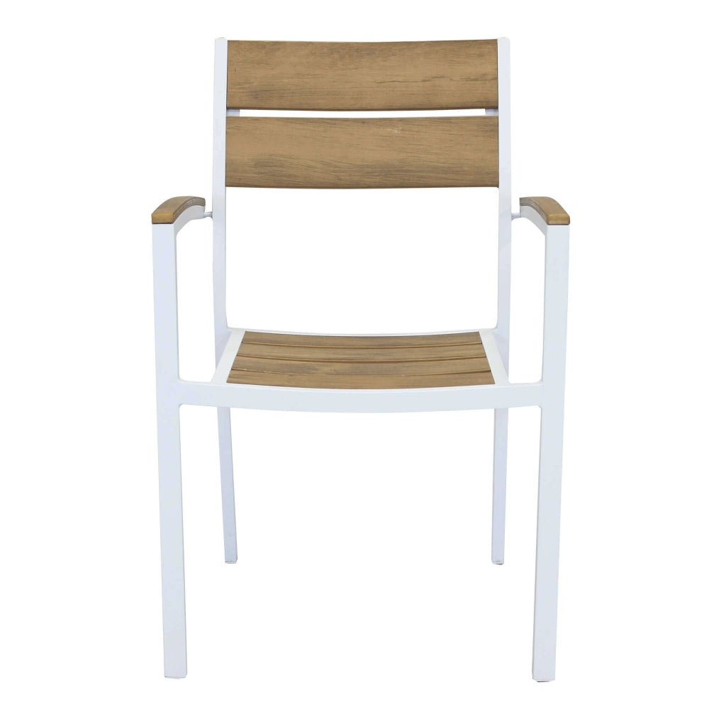 Poltrona da Giardino Impilabile in Alluminio Polywood cm 54x54x84 - URBAN