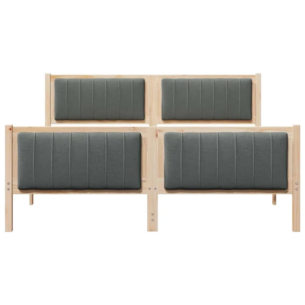 Struttura del Letto marrone e grigio scuro 150 x 200 cm 3394314