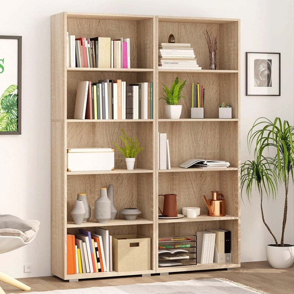 ® Libreria Scaffale Vela 190cm 5 Ripiani Mobile Archiviazione Documenti Ufficio Soggiorno