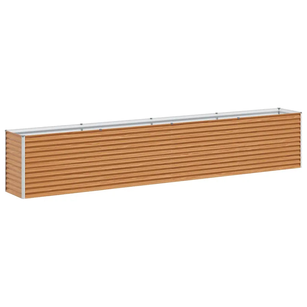 Fioriere | Cassetta per fiori | Letto rialzato da giardino 390 x 50 x 68 cm Acciaio zincato