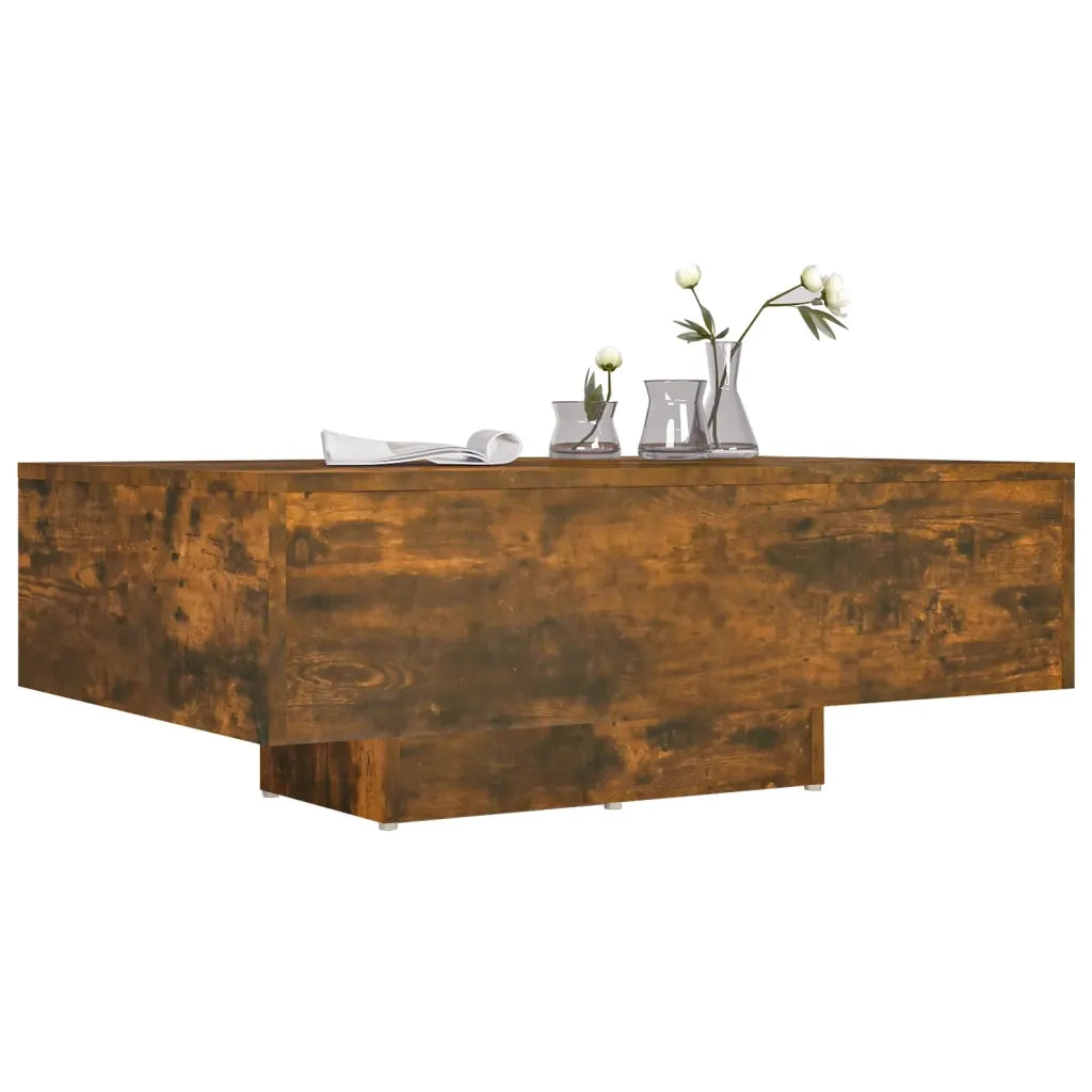 Tavolino da Salotto Rovere Fumo 85x55x31cm in Legno Multistrato 815759