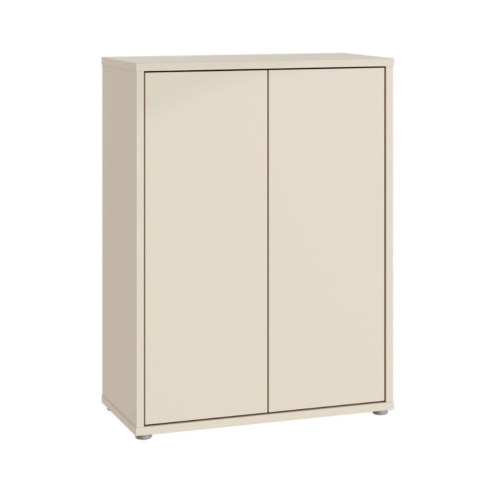 Mobile multiuso Medea 2 ante cashmere con 4 ripiani 74.5x35x99H