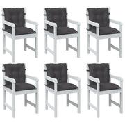 Cuscini Sedia Schiena Bassa 6 pz Antracite Mélange 100x50x7 cm 4002378