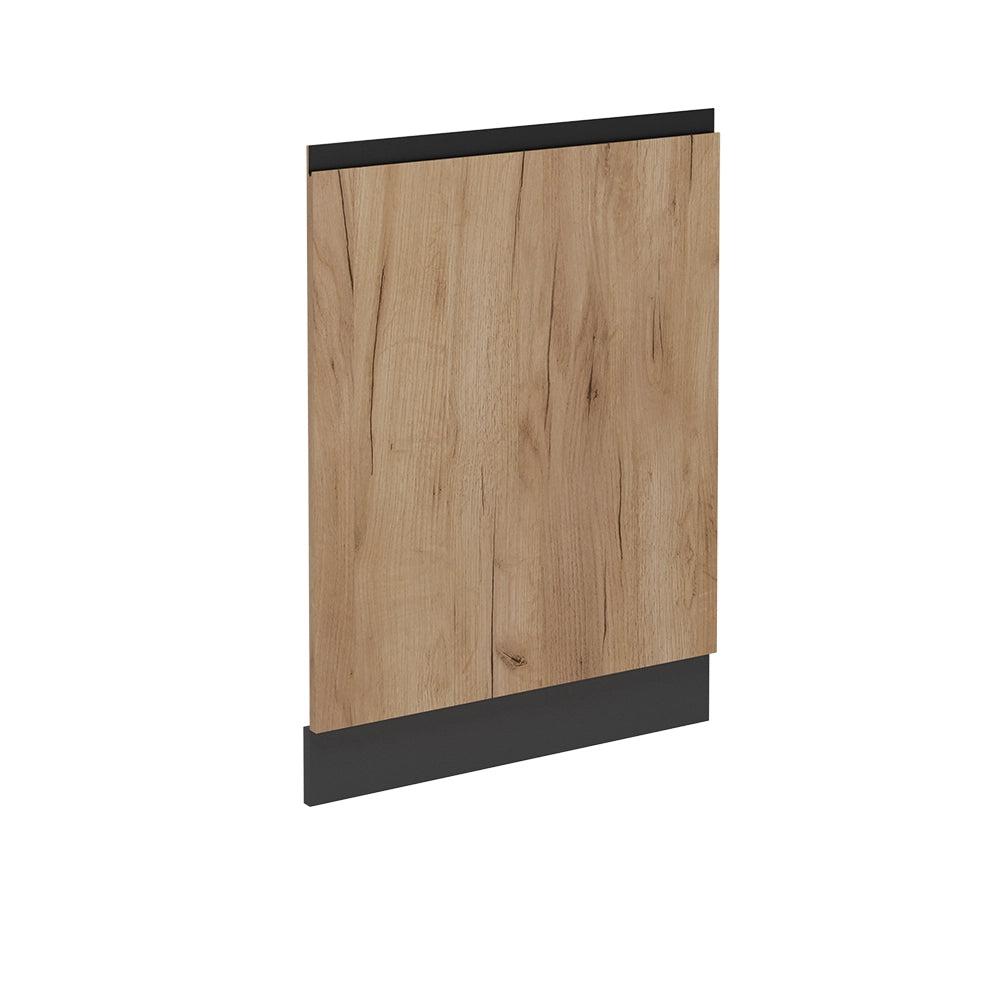 Pannello frontale della lavastoviglie R-Line Rovere dorato/Antracite 60 cm J-Shape senza piano di lavoro Vicco