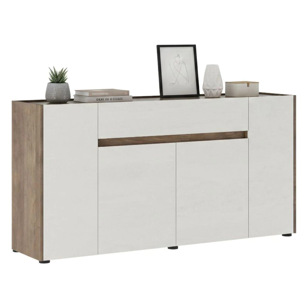 Madia Cirimido, Credenza un Cassetto, 170x40x85h cm Bianco