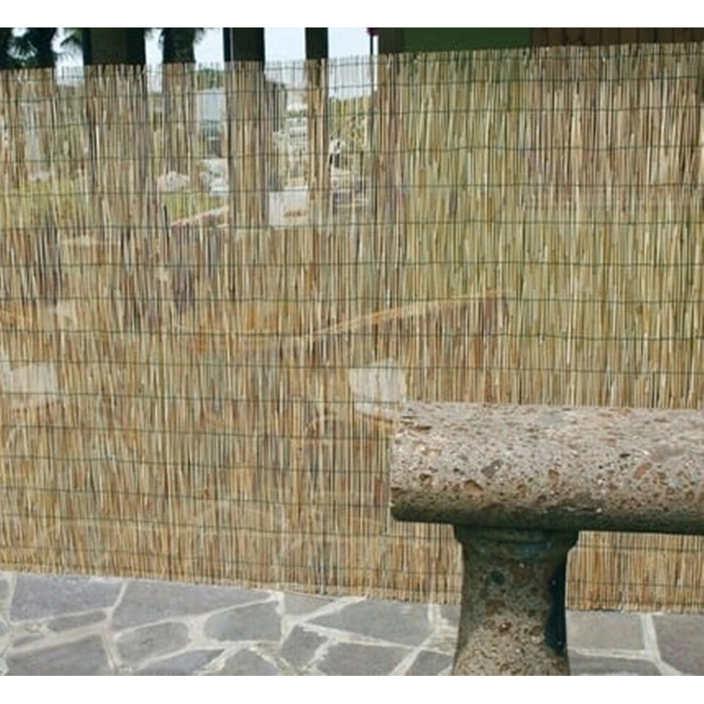 Trade Shop - Set 2pz Arella Con Cannette In Bambu' 100x300cm Canniccio Ombra Recinzione Giardino 03775 -