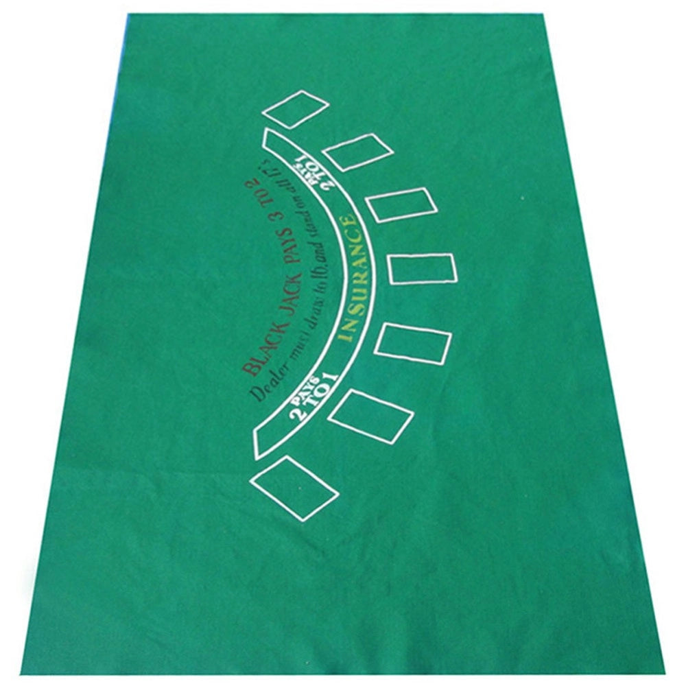 Trade Shop - Tappeto In Tessuto Verde Da Tavolo Gioco Per Blackjack E Texas Poker Doubleface -